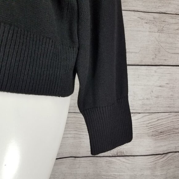 NEW Rebecca Minkoff Size S Francesca Studded Pullover V-neck Sweater Black $198 - Picture 8 of 13